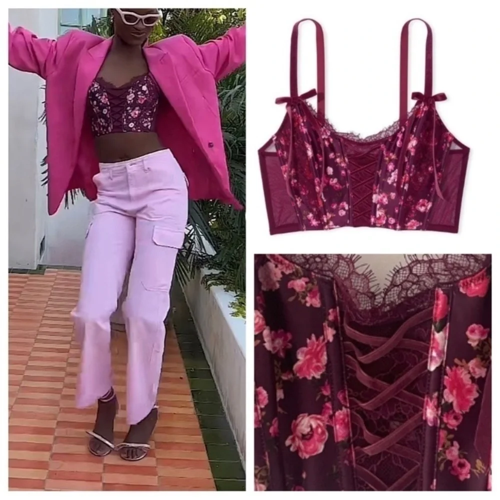 New! Victorias Secret TikTok floral corset bustier bra 22836
